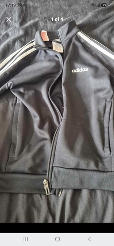 Boys black adidas jacket - black,