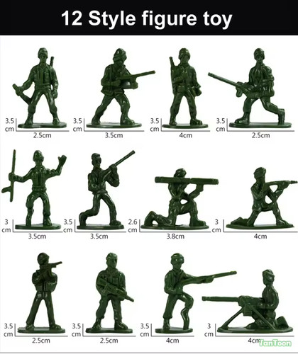 Toy soldiers green - soldiers, plastic