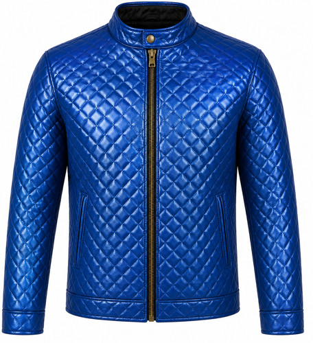 Men blue faux leather - men's,