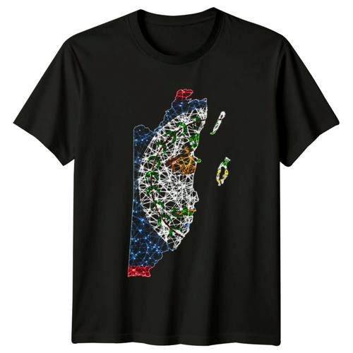 Belize map polygonal mesh - belize,