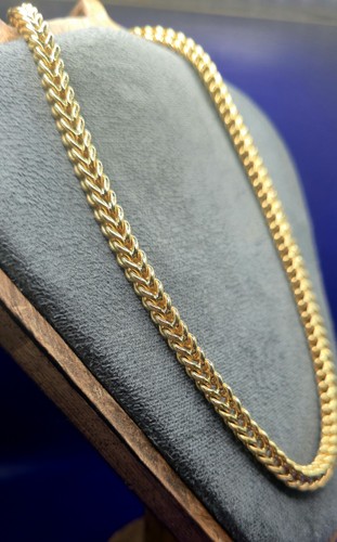 9ct gold franco chain necklace - 9ct,