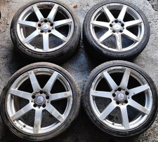 MERCEDES C CLASS W204 C220 AMG 2011-2015 SET OF 4 X 18" ALLOY WHEELS AND TYRES