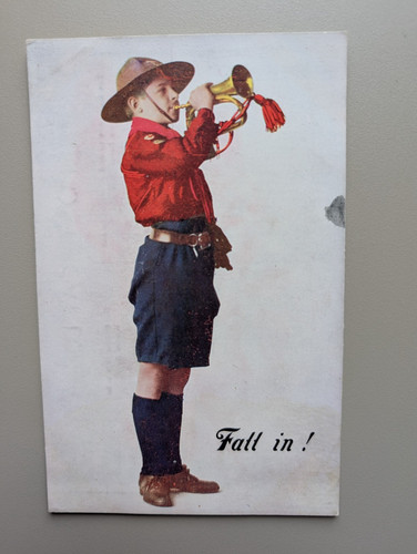 Old postcard boy scout - postcard,