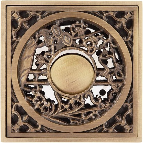 Antique brass 10cm square - brass,