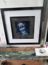 Oil painting framed by local