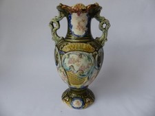 Antique Green Majolica Twin