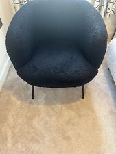 Tori boucle tub chair - black