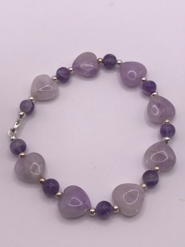 Amethyst heart light - , dark