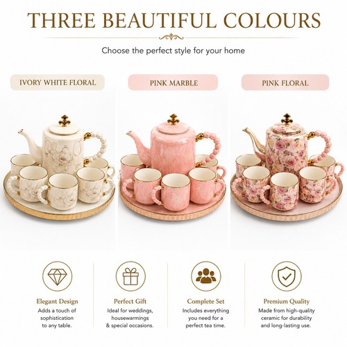 Luxury ceramic tea set with - set,