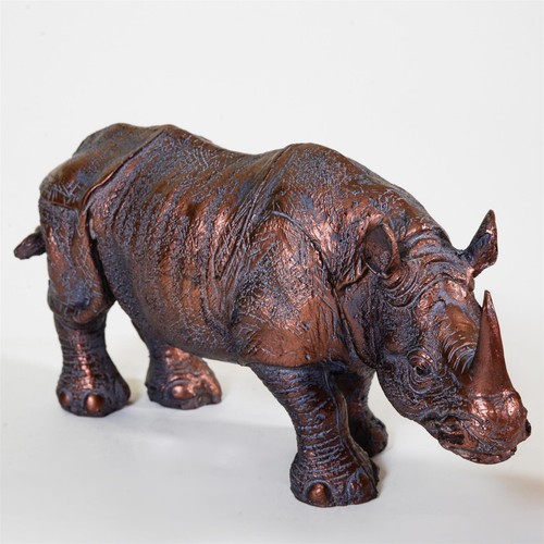 Bronze antique effect rhino - effect,