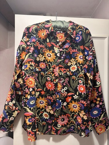 Boden floral linen shirt size - floral,