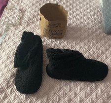 LongBay Women's Mens  Bootie Slippers/Boots Memory foam Black UK 7.5 - 8.5 New