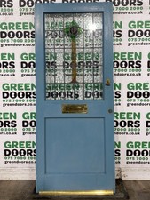 1930s front door stained glass - front,