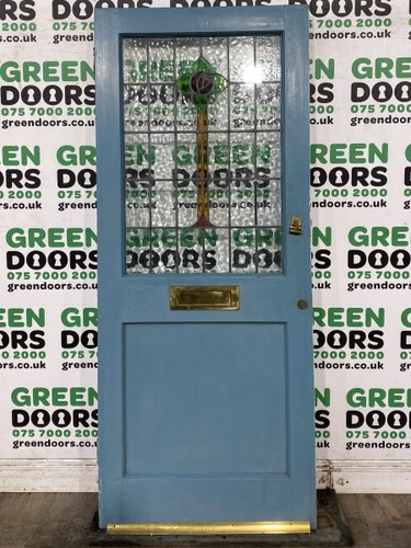 1930s front door stained glass - front,