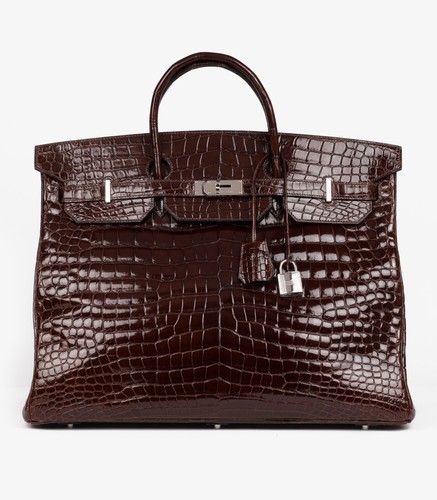 Hermès havane shiny porosus - hermès,