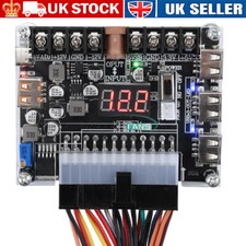 20/24Pin ATX Power Supply Breakout PCB Board Adjustable Voltage Module & Case