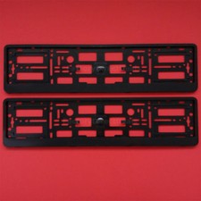 PAIR BLACK CAR NUMBER PLATE