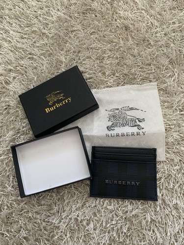Black and blue burberry card - black,