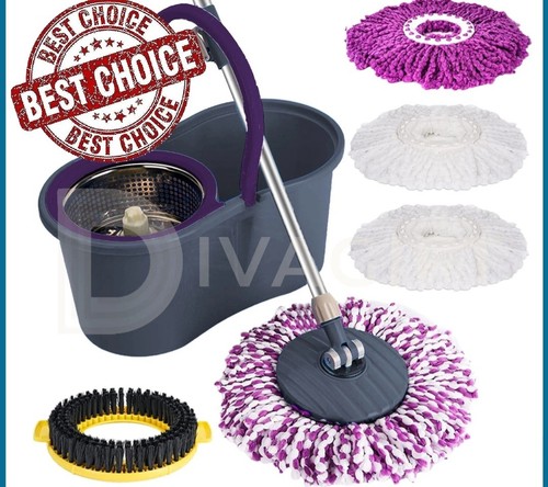 Grey mop bucket - mop,