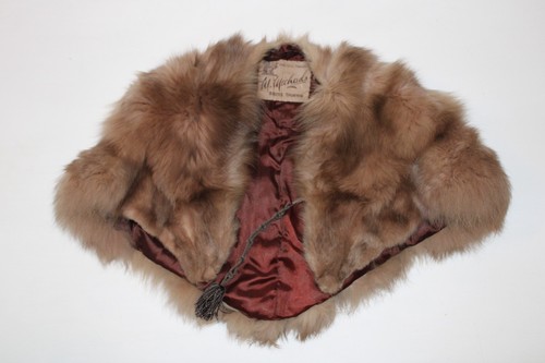 Brown vintage real - fur, stole