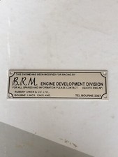 BRM ENGINE PLATE LOTUS TWINCAM