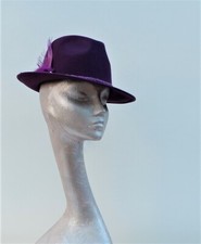 Plum Rigid Felt Ladies Trilby