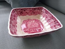 Antique Mason's Vista Pink Sweet Dish Bowl 