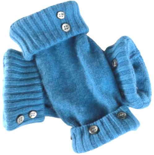 Fingerless gloves blue teal - gloves,