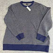 J.Crew Merino Wool Blend Sweater Mens XL Navy Academia Corpcore Preppy Fisherman