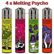 4 Clipper Lighters MELTING
