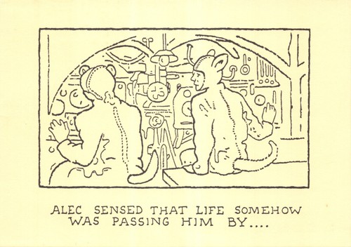 Glen baxter postcard - , alec