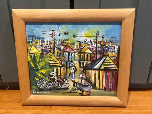 Haitian street art framed - haitian,