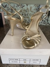Gold Platform  Strappy Heels