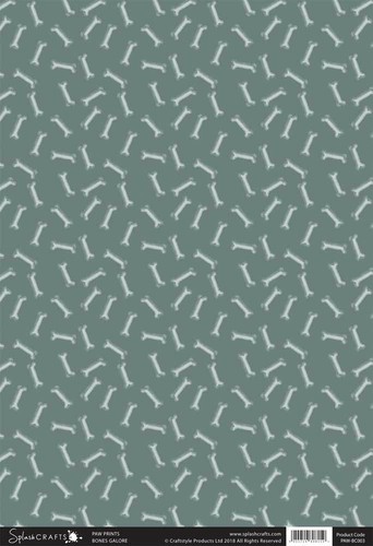 Bones galore backing paper - a4,