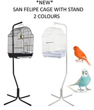 RAINFOREST SAN FELIPE + C7 BUDGIE CANARY FINCH CAGE WITH STAND BLACK OR WHITE