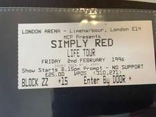 Simply Red Ticket 1996