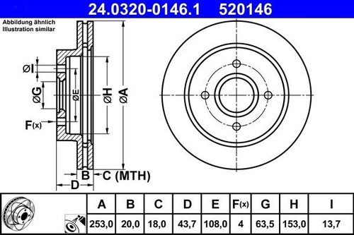 Brake disc ford cougar 16v - ford,