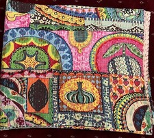 Indian Kantha Quilt Bedspread