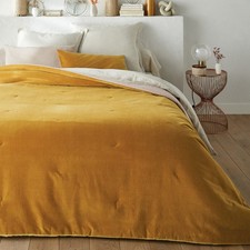 La Redoute Velvet Quilted 100% Cotton Velvet Bedspread 230 x 250cm. RRP £179
