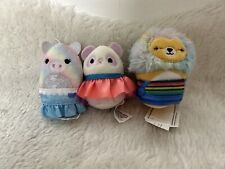 Squishmallow Squishville Minis Bundle Unicorn, Panda & Lion - Rare Series 2 3 4