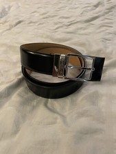 Monblanc Black Gloss Leather Belt  