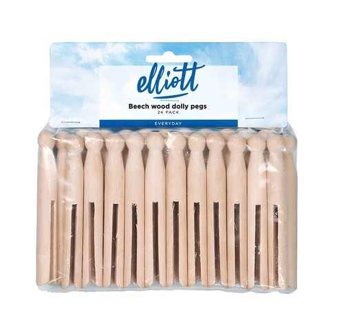 Wooden dolly pegs - 24, pc