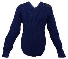 New Thick Knit Navy Blue Nato Jumper  Ex Police 100% Acrylic - Size 50" Chest