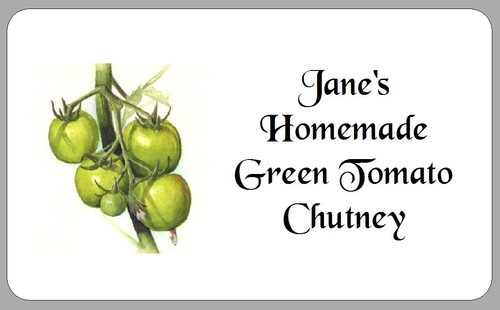 Green tomato chutney stickers - chutney,