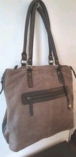 Carpisa Vera Pelle Brown Suede With Leather Trim Underarm Shoulder Bag VGC