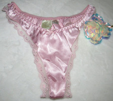 NWOT Satin and Lace Trim Pink