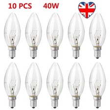 10X Clear Small Edison 40W Lamp Candle Light Bulbs E14 Screw Base Dimmable
