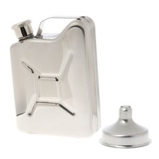 5oz Stainless Steel Jerry Can Hip Flask Liquor Whisky Pocket Bottle Men Gift