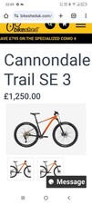 Cannondale Trail SE 3 2022 mountain bike / MEDIUM / 29” / RockShox / RRP: £1,250