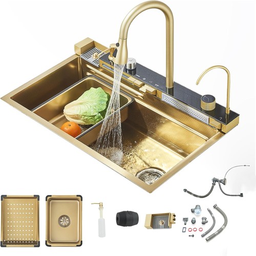 Gold drop kitchen sink set - kitchen,